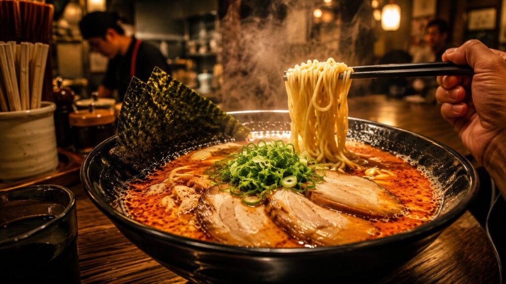 越後維新湯沢本店で辛とんを食べてきました