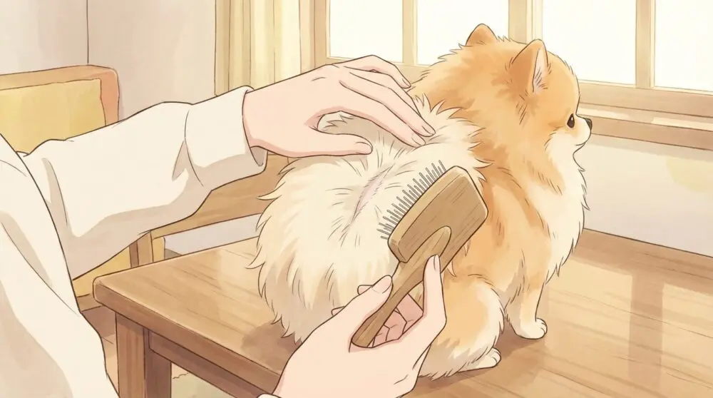 痛くないポメラニアンへのブラシの使い方