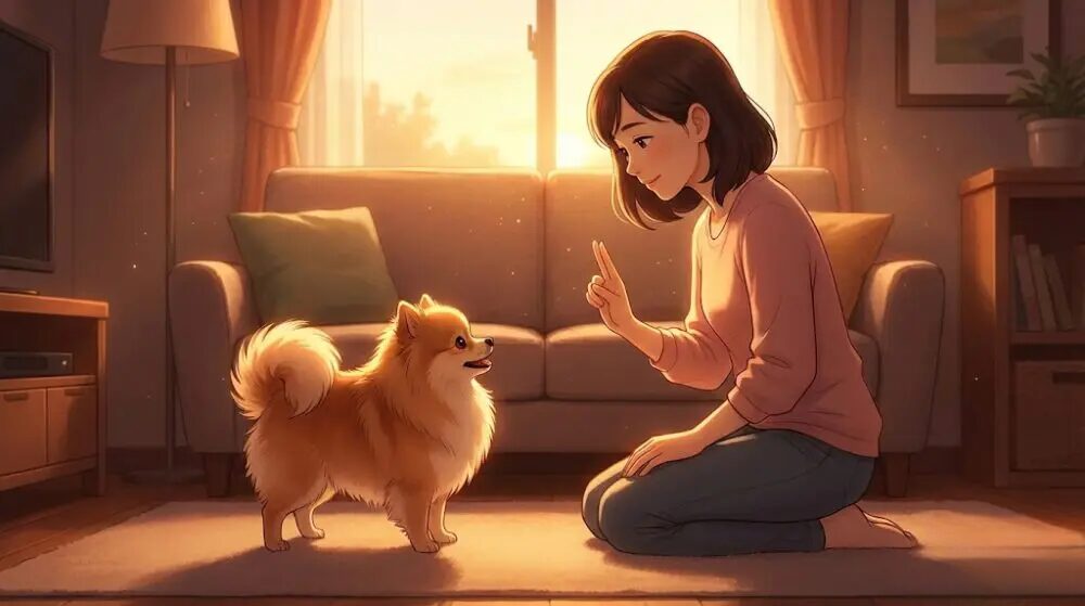 要求吠えなどのしつけと興奮の抑制