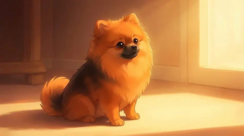 ポメラニアンのオレンジへの変化！子犬の黒い毛が消える時期と見分け方