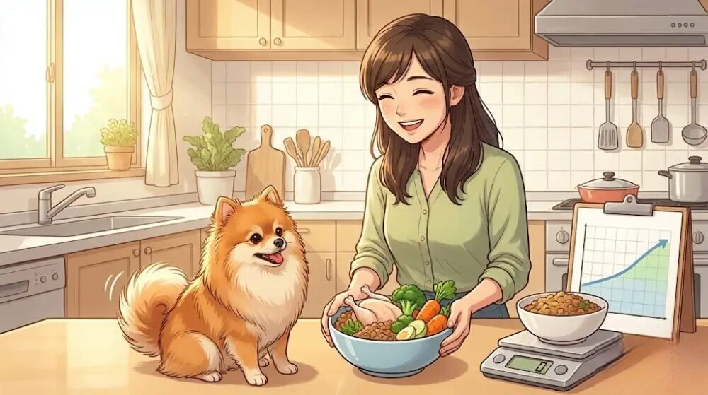 健康的なポメラニアンの体重推移と食事