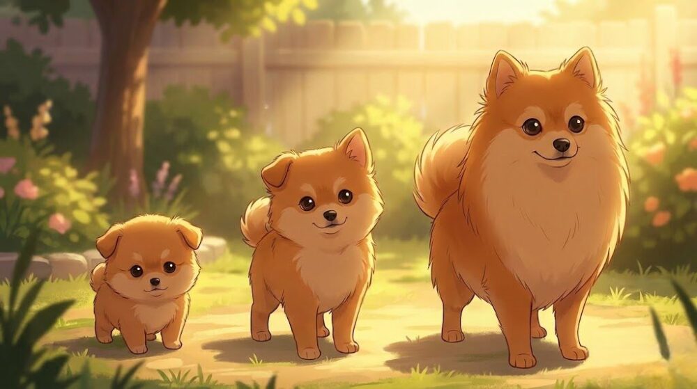 ポメラニアンの耳の成長過程と立ち耳