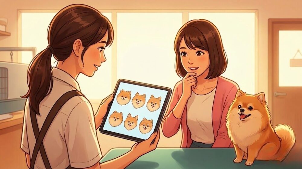 ポメラニアンの耳カットの種類と依頼方法