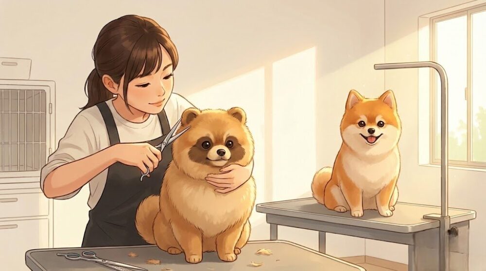 ポメラニアンのたぬき顔やキツネ顔の値段とカット