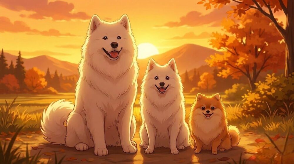 サモエドとスピッツとポメラニアンの違い！見分け方と性格を徹底比較